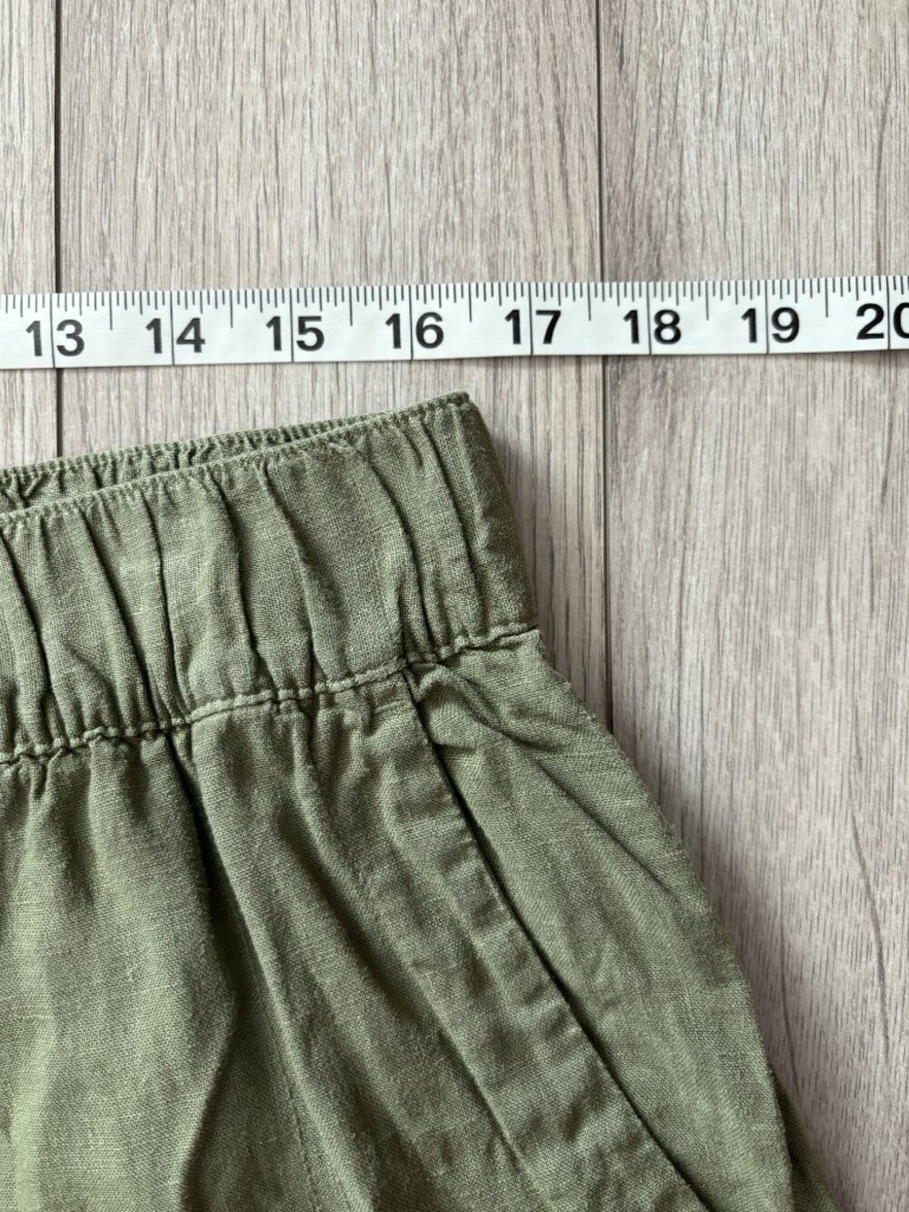 C&C California Linen Wide Leg Cargo Pants Sage Green Earthy Lagenlook Size XL - Picture 8 of 11